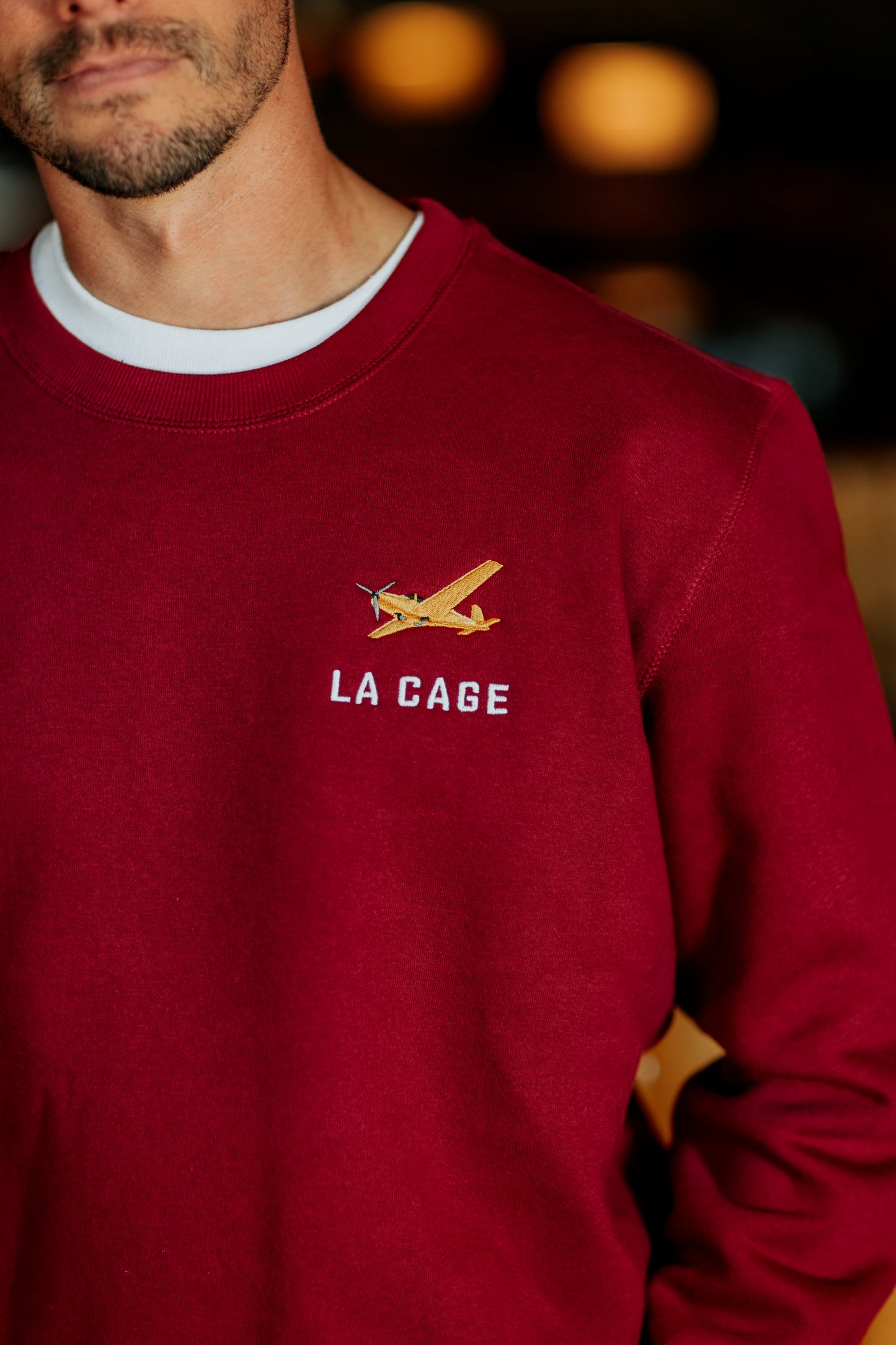 Le Crewneck Avion Jaune